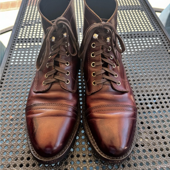 Unbranded Custom Premium Leather 6''  Men's Cap Toe Boots US Size 9.5 - Picture 1 of 7